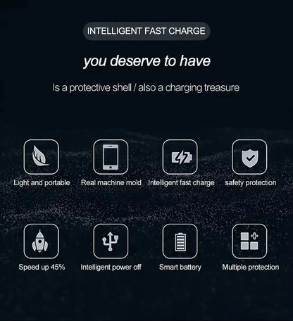 Power Case for iPhone 16 Pro Smart Battery Charger Case Battery Pack Rechargeable Power Bank External Battery Charging Cover - Merit Sell