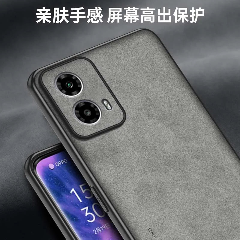 Premium Solid Color Sheepskin Case For MOTO G55 G24 G14 G54 G84 Edge 40 G35 X30 Edge 40 Neo Shockproof Back Cover - Merit Sell