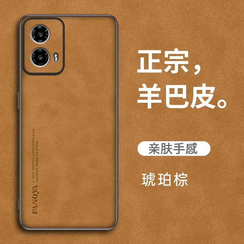 Premium Solid Color Sheepskin Case For MOTO G55 G24 G14 G54 G84 Edge 40 G35 X30 Edge 40 Neo Shockproof Back Cover - Merit Sell