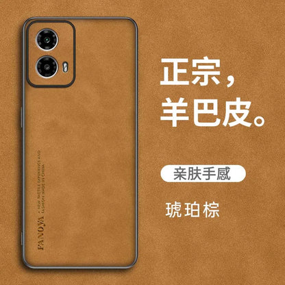 Premium Solid Color Sheepskin Case For MOTO G55 G24 G14 G54 G84 Edge 40 G35 X30 Edge 40 Neo Shockproof Back Cover - Merit Sell