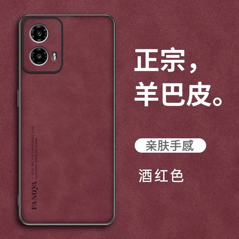 Premium Solid Color Sheepskin Case For MOTO G55 G24 G14 G54 G84 Edge 40 G35 X30 Edge 40 Neo Shockproof Back Cover - Merit Sell