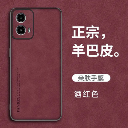 Premium Solid Color Sheepskin Case For MOTO G55 G24 G14 G54 G84 Edge 40 G35 X30 Edge 40 Neo Shockproof Back Cover - Merit Sell