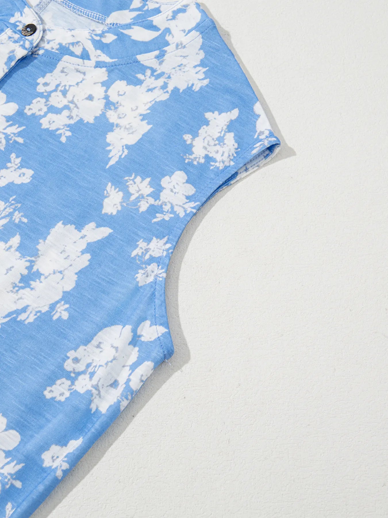 Printed Button-Front Wide Leg Jumpsuit - Merit Sell