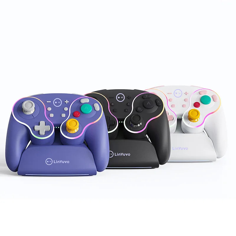 Private Model Retro Switch PRO Handle Mechanical Button Vibration Somatosensory Dual Hall Rocker Joystick Game Controller - Merit Sell