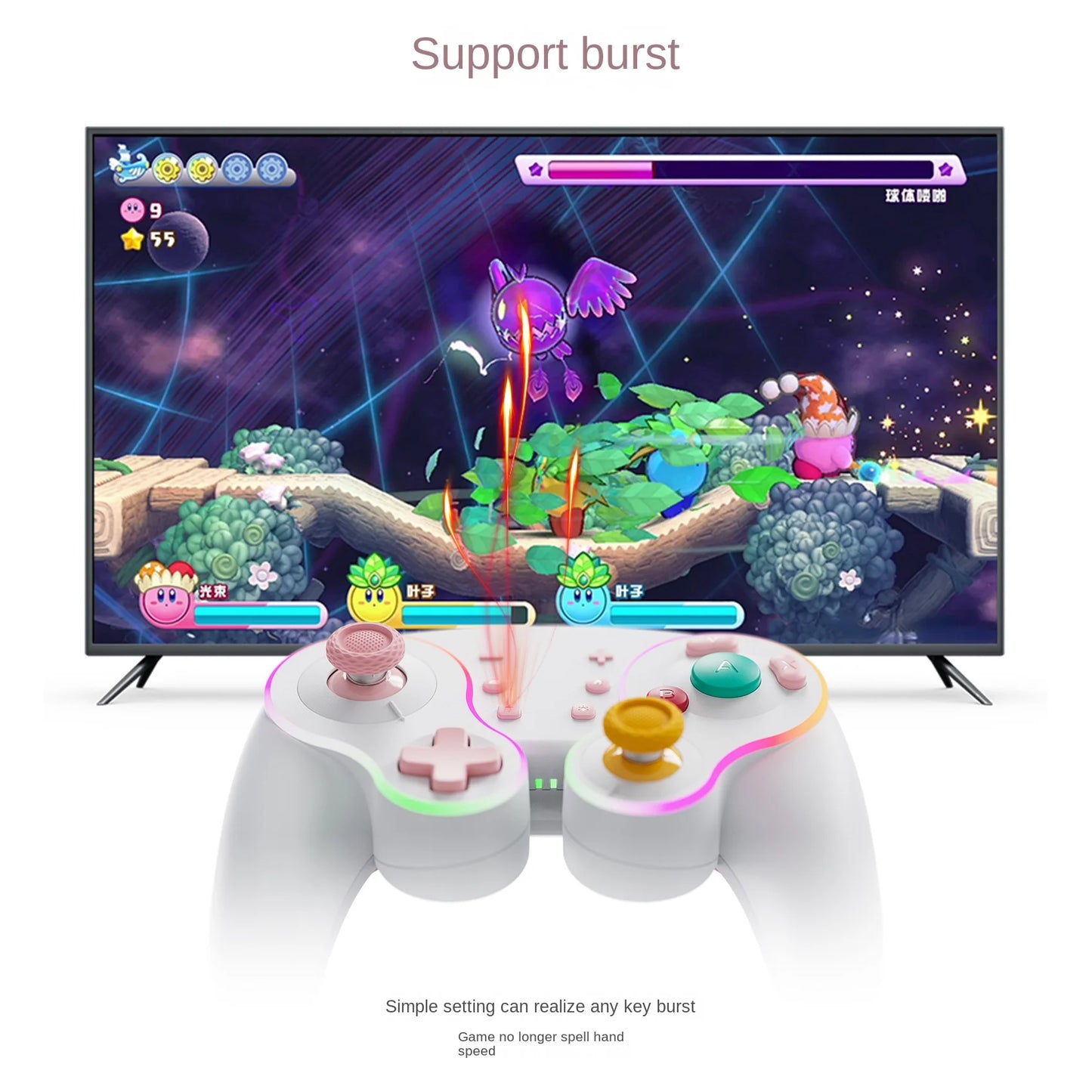 Private Model Retro Switch PRO Handle Mechanical Button Vibration Somatosensory Dual Hall Rocker Joystick Game Controller - Merit Sell