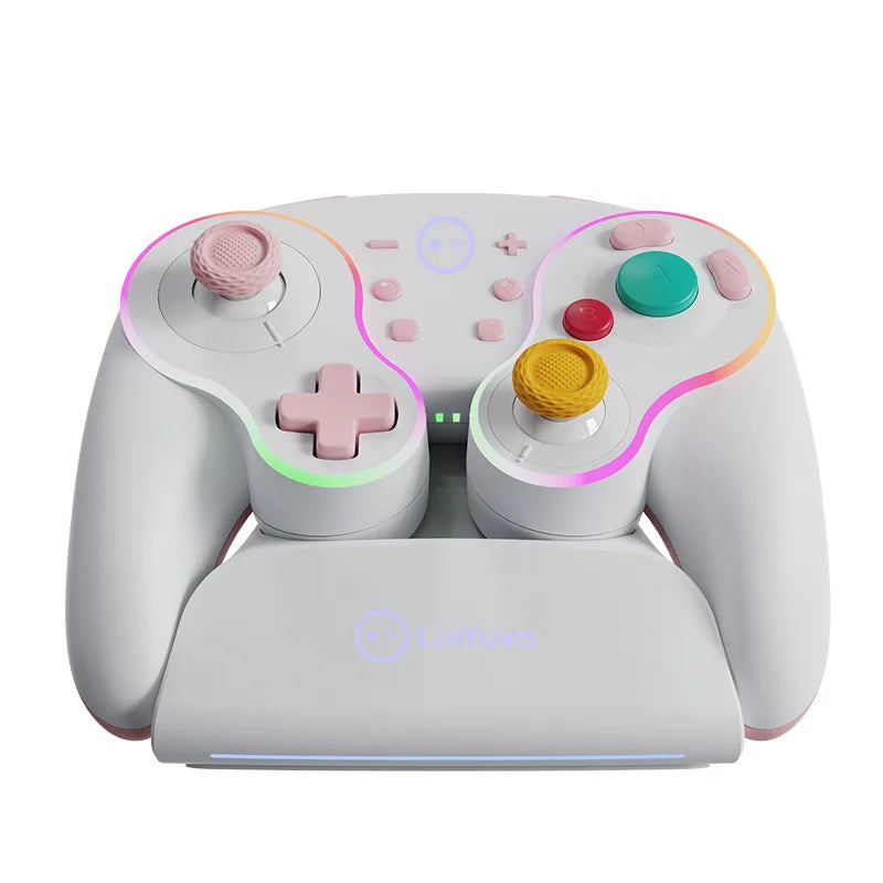 Private Model Retro Switch PRO Handle Mechanical Button Vibration Somatosensory Dual Hall Rocker Joystick Game Controller - Merit Sell