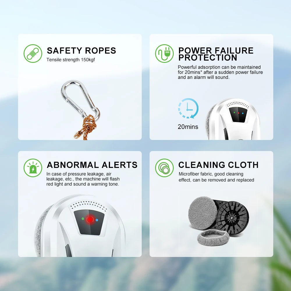 PuRuiKai Ultra thin Robot vacuum cleaner window cleaning robot window electric glass limpiacristales remote control for home - Merit Sell