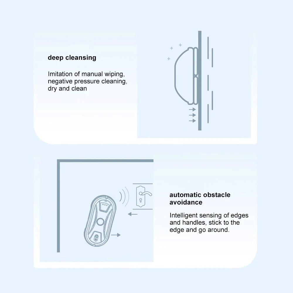 PuRuiKai Ultra thin Robot vacuum cleaner window cleaning robot window electric glass limpiacristales remote control for home - Merit Sell