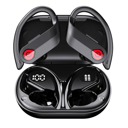 Q63 Wireless Earbuds Bluetooth 5.3 Headphones with Earhooks Built-in Mic Earphones Waterproof Headphones Ear Buds for Sports - Merit Sell