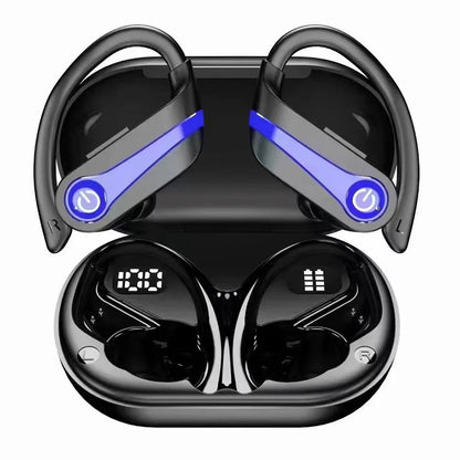 Q63 Wireless Earbuds Bluetooth 5.3 Headphones with Earhooks Built-in Mic Earphones Waterproof Headphones Ear Buds for Sports - Merit Sell