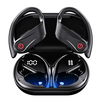 Q63 Wireless Earbuds Bluetooth 5.3 Headphones with Earhooks Built-in Mic Earphones Waterproof Headphones Ear Buds for Sports - Merit Sell