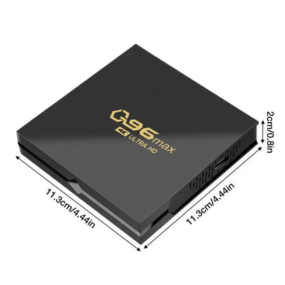 Q96 MAX cheap tv box 8/16GB+128/256GB Quad Core 4k tv box device RJ45 10M/100M Wifi box android 10 BT Voice Media player - Merit Sell