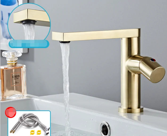 Modern Single Handle Basin Faucet - Stylish Bathroom Tap