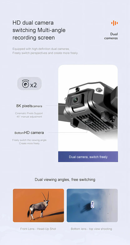 QJ S6/G6 GPS Drone 4K Professional HD Camera Foldable Quadcopter RC Helicopter FPV WIFI Obstacle Avoidance C0 Dron toys - Merit Sell