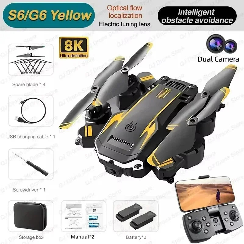 QJ S6/G6 GPS Drone 4K Professional HD Camera Foldable Quadcopter RC Helicopter FPV WIFI Obstacle Avoidance C0 Dron toys - Merit Sell