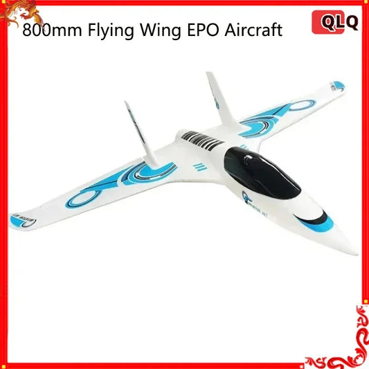 Qlq 800mm Flying Wing Epo Remote Control Aircraft Model Fixed Wing Racing Aircraft Delta Wing Aircraft Beginner Training Model - Merit Sell