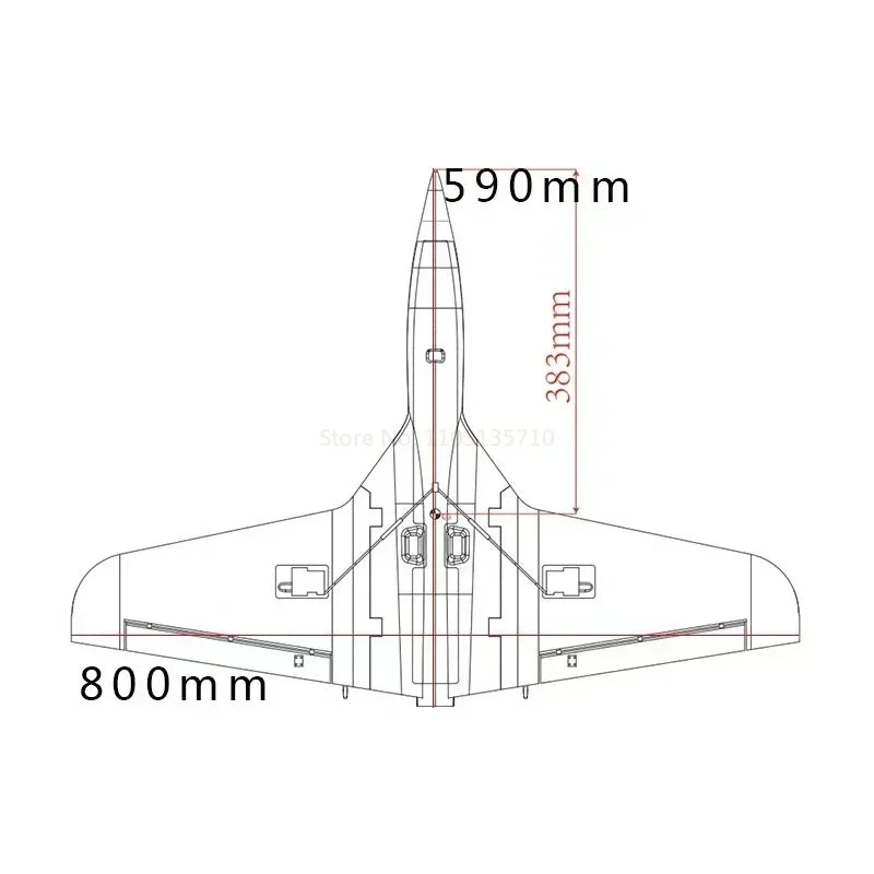 Qlq 800mm Flying Wing Epo Remote Control Aircraft Model Fixed Wing Racing Aircraft Delta Wing Aircraft Beginner Training Model - Merit Sell
