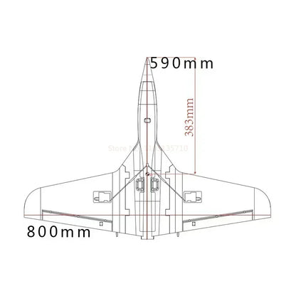 Qlq 800mm Flying Wing Epo Remote Control Aircraft Model Fixed Wing Racing Aircraft Delta Wing Aircraft Beginner Training Model - Merit Sell