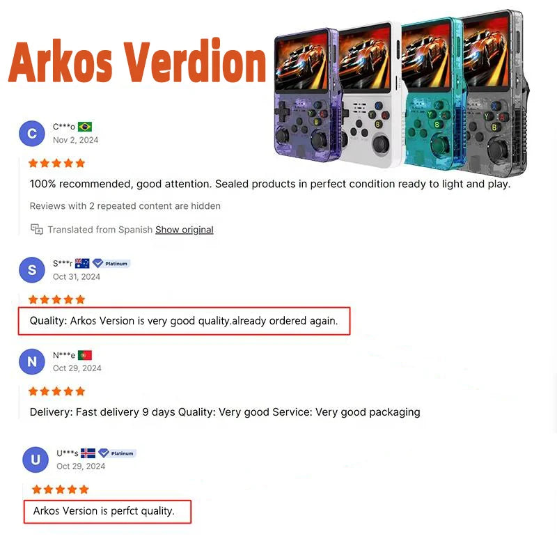 R36S Retro 3.5Inch IPS Screen Handheld Game Console Open Source Linux System 64G 256G 15000+ Games Pocket Video Player VS RGB20S - Merit Sell