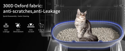 REDSASA Self Cleaning Automatic Cat Litter Box,110L Large Space Cat Smart Toilet with Stairs, Safety Protection, APP-Control - Merit Sell