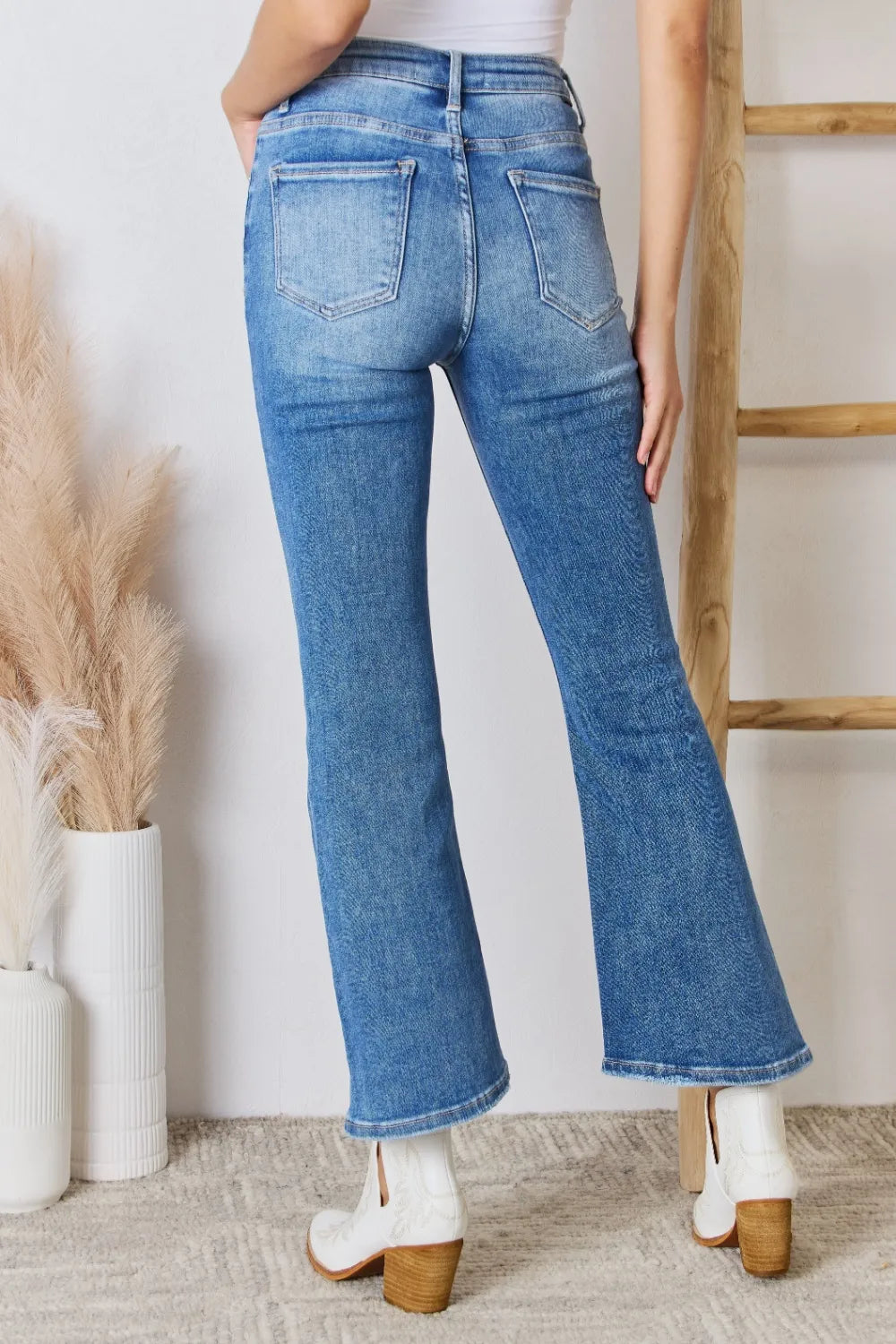 RISEN Full Size High Rise Ankle Flare Jeans - Merit Sell