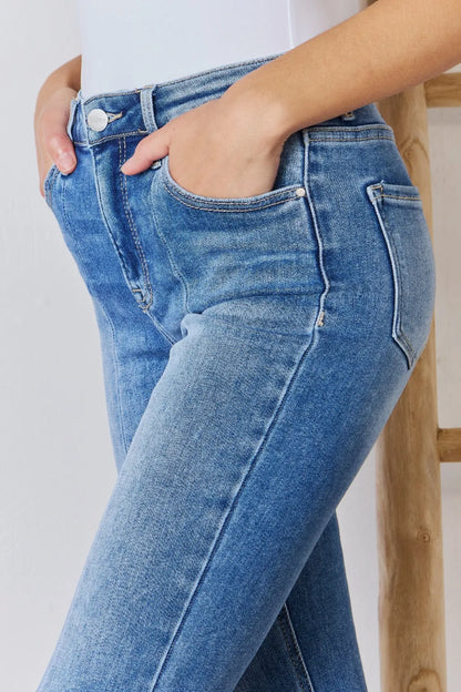 RISEN Full Size High Rise Ankle Flare Jeans - Merit Sell