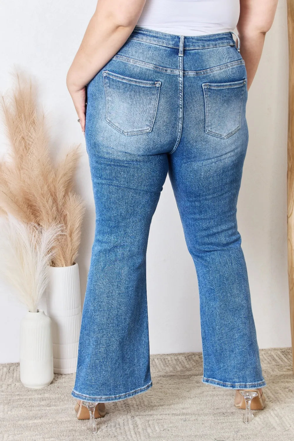RISEN Full Size High Rise Ankle Flare Jeans - Merit Sell