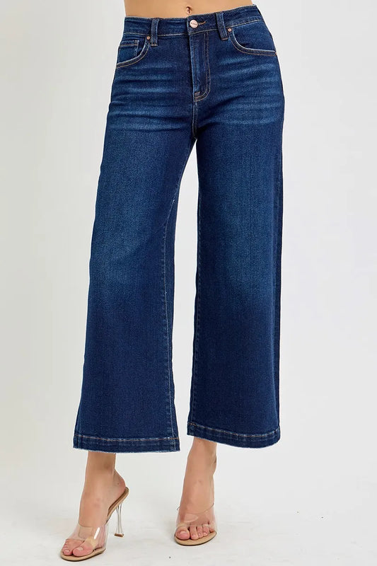 RISEN High Rise Crop Wide Jeans - Merit Sell