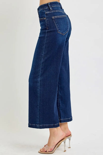 RISEN High Rise Crop Wide Jeans - Merit Sell