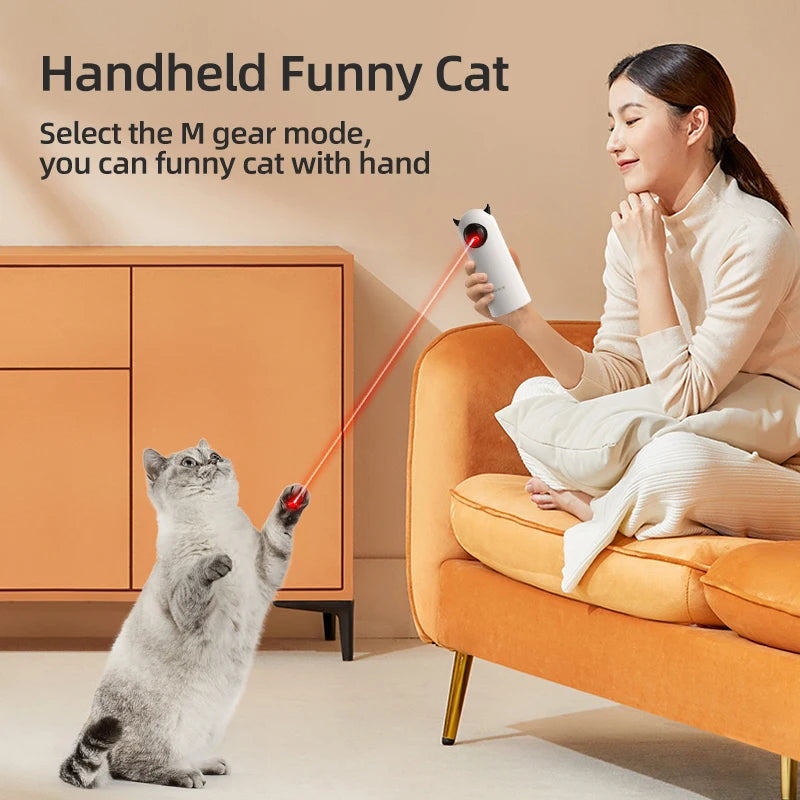 ROJECO Automatic Cat Toys Interactive Smart Teasing Pet LED Laser Indoor Cat Toy Accessories Handheld Electronic Cat Toy For Dog - Merit Sell