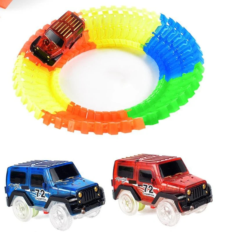 Rail & Electric Track Toy Car for Play Vehicle Luminous Car Toy Baby Favorite Gi - Merit Sell