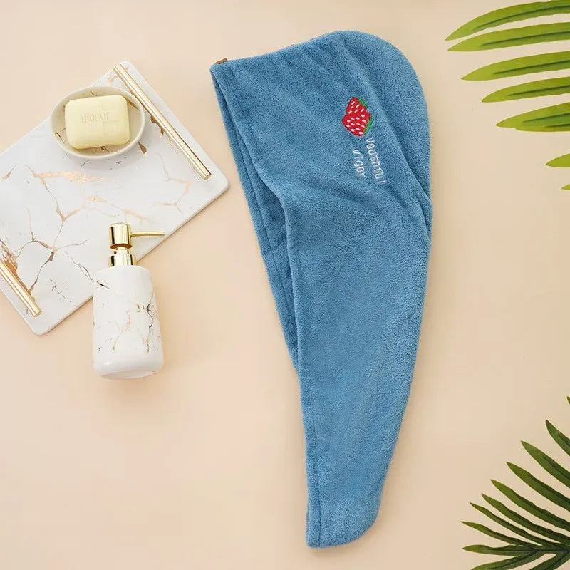 Rapid Dry Towel for Hair Microfiber Towels Anti Frizz Dry Hair Hair Towel Quick Dry Hair Dry Towels for Girls Beach Shower Cap - Merit Sell