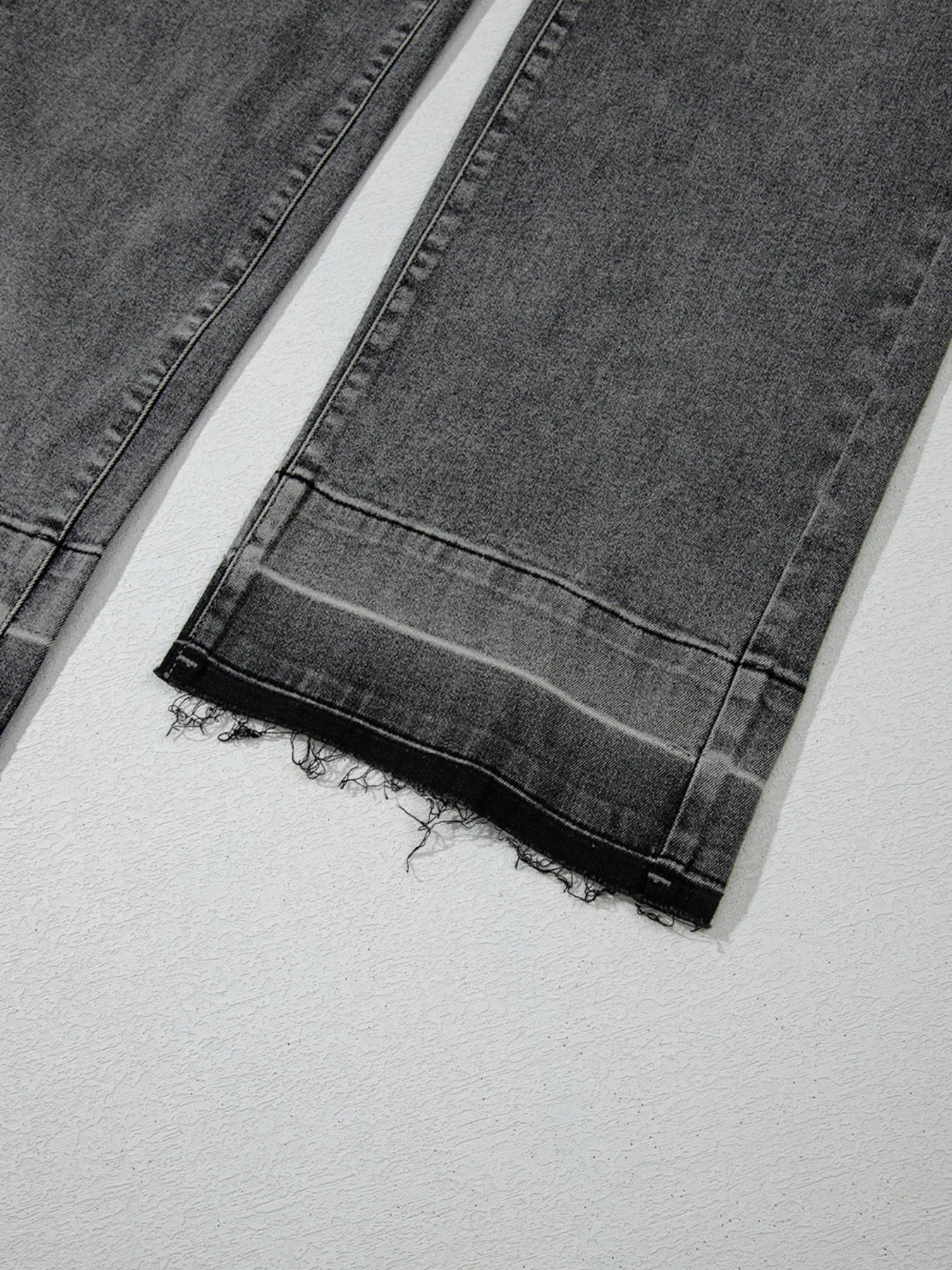 Raw Hem Unique Cuffs Straight High Rise Loose Jeans - Merit Sell