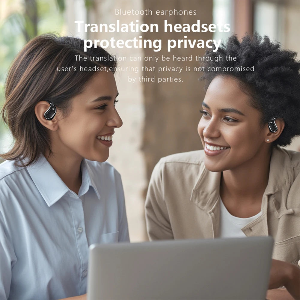 Real Time Translator Earbuds 142 Languages Noise Cancelling Instant Translated Smart Voice Translator for Sports Business Travel - Merit Sell