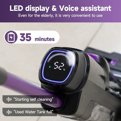 Redkey W15 Cordless Wet Dry Vacuum Cleaner 3 in1 , Self-Washing Self Propelled, 0.2in Edge Cleaning, Powerful Suction - Merit Sell