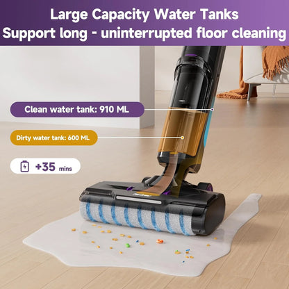 Redkey W15 Cordless Wet Dry Vacuum Cleaner 3 in1 , Self-Washing Self Propelled, 0.2in Edge Cleaning, Powerful Suction - Merit Sell