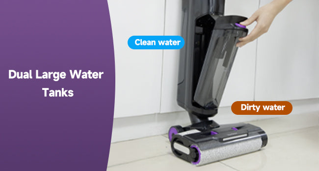 Redkey W15 Cordless Wet Dry Vacuum Cleaner 3 in1 , Self-Washing Self Propelled, 0.2in Edge Cleaning, Powerful Suction - Merit Sell