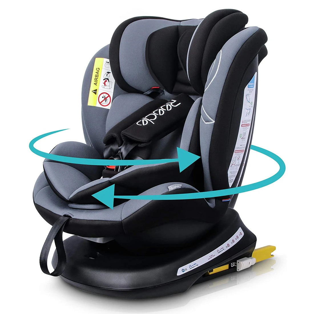Reecle 360 Swivel Baby Child Car Seat with ISOFIX, Group 0+1/2/3 (0-36 kg), Approx. 0-12 Years - Merit Sell