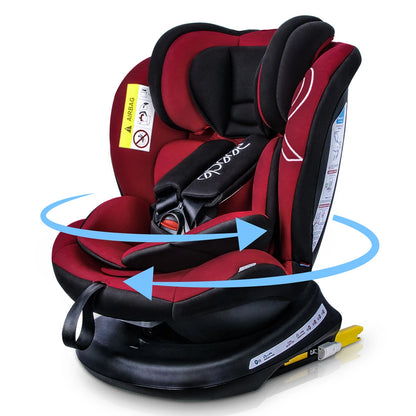 Reecle 360 Swivel Baby Child Car Seat with ISOFIX, Group 0+1/2/3 (0-36 kg), Approx. 0-12 Years - Merit Sell