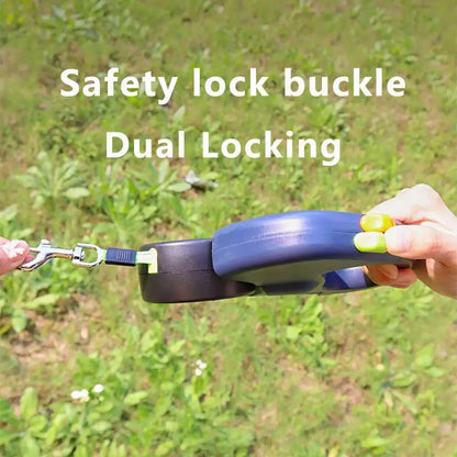 Auto Retractable Double-Ended Dog Leash 3m with LED Flashlight Waste Bag Box Roulette 360 Degree Dual Traction Rope Pet Supplies - Merit Sell