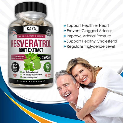 Resveratrol Capsules - Antioxidant Supplement To Support Circulatory Health and Overall Wellness,Promotes Cardiovascular Support - Merit Sell