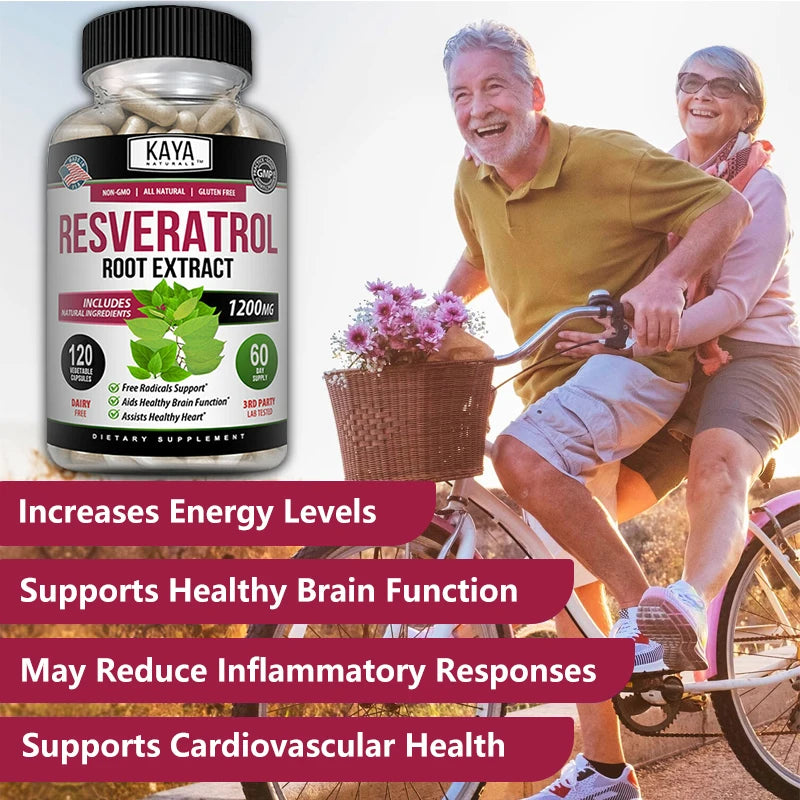 Resveratrol Capsules - Antioxidant Supplement To Support Circulatory Health and Overall Wellness,Promotes Cardiovascular Support - Merit Sell
