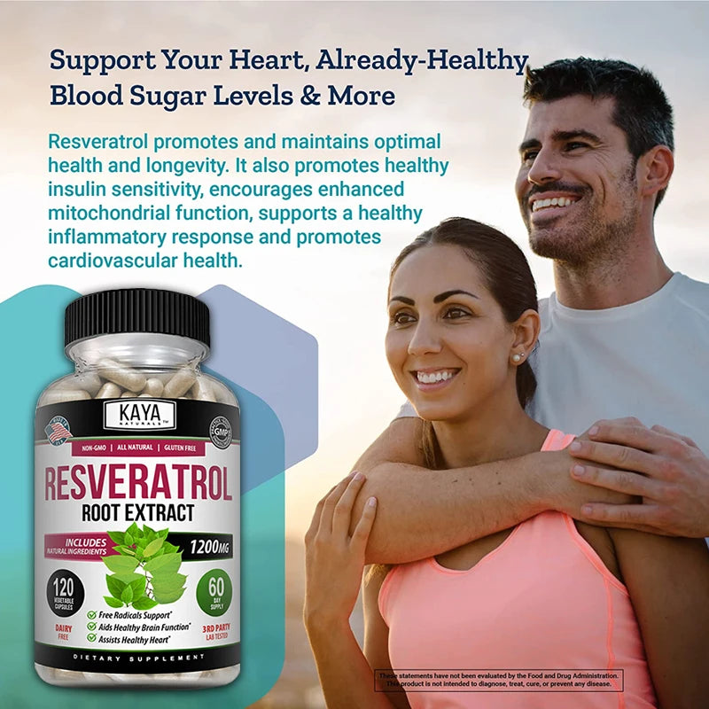 Resveratrol Capsules - Antioxidant Supplement To Support Circulatory Health and Overall Wellness,Promotes Cardiovascular Support - Merit Sell