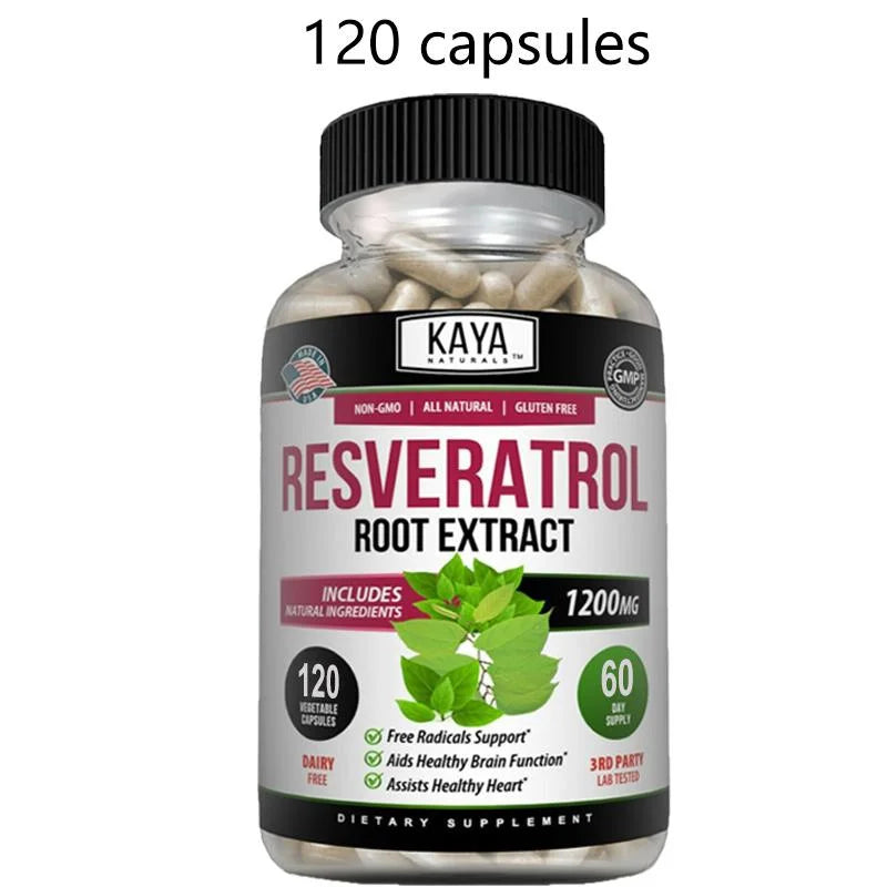 Resveratrol Capsules - Antioxidant Supplement To Support Circulatory Health and Overall Wellness,Promotes Cardiovascular Support - Merit Sell