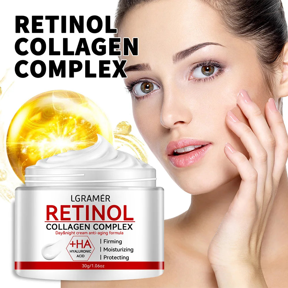 Retinol Lifting Firming Cream Collagen Smooth wrinkles Face Cream For Moisturizer Whitening Brighten Skin Products - Merit Sell
