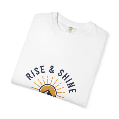 Rise & Shine Mountain T-Shirt — "Embrace the Journey" Inspirational Tee