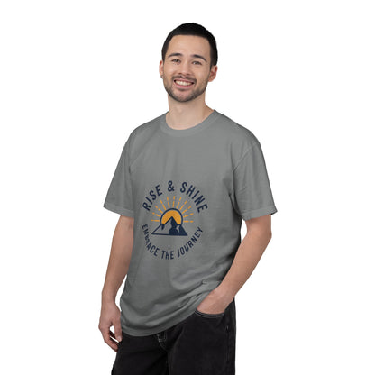Rise & Shine Mountain T-Shirt — "Embrace the Journey" Inspirational Tee