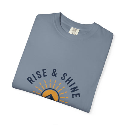Rise & Shine Mountain T-Shirt — "Embrace the Journey" Inspirational Tee
