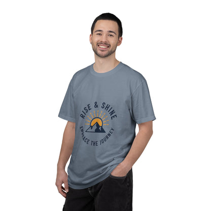 Rise & Shine Mountain T-Shirt — "Embrace the Journey" Inspirational Tee