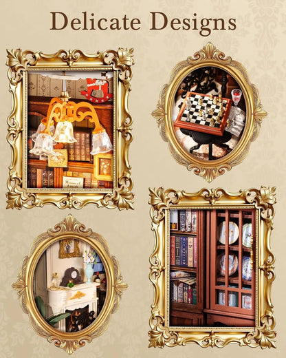 Robotime Rolife Catherine's Living Room DIY Miniature House Kit Wooden Dollhouse Model Building Kit With LED and Furniture DG175 - Merit Sell
